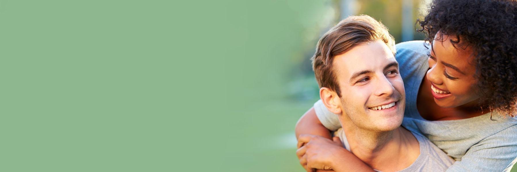 couple smiling after cosmetic dentistry