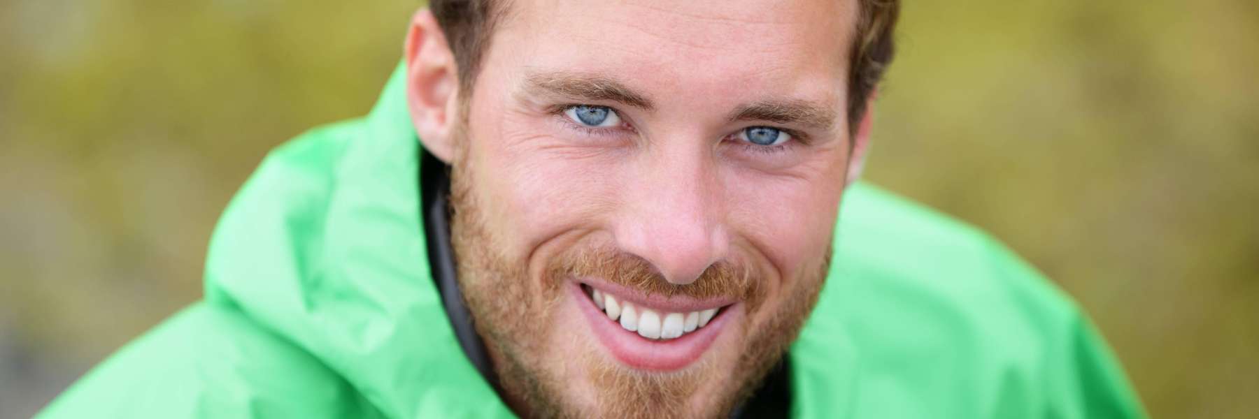man smiling after visit at the best dentist evansville